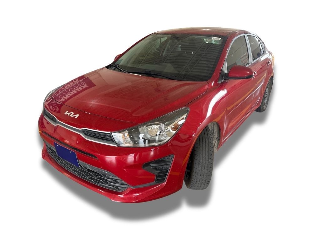 Currant Red 2023 Kia Rio Sedan Front-Wheel Drive Continuously Variable Transmission