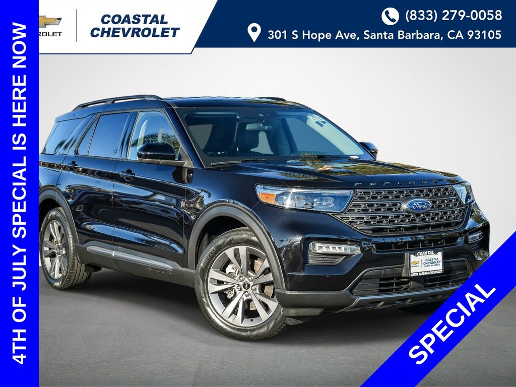 Black Metallic 2022 Ford Explorer SUV / Crossover Rear-Wheel Drive Automatic