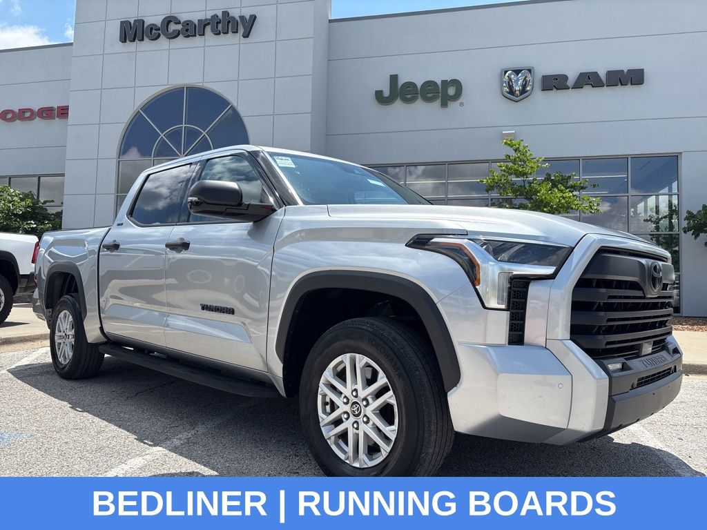 Celestial Silver Metallic 2022 Toyota Tundra SR5 CrewMax Cab 4WD Pickup Truck Four-Wheel Drive Automatic