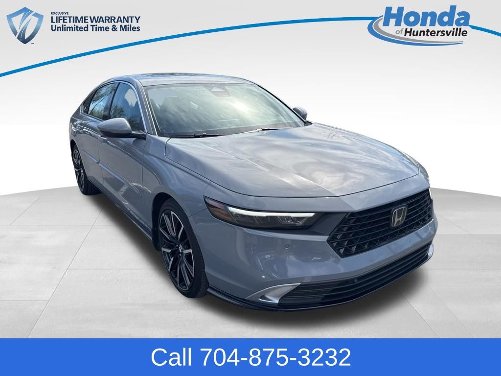 Urban Gray Pearl 2024 Honda Accord Hybrid Touring FWD Sedan Front-Wheel Drive Continuously Variable Transmission