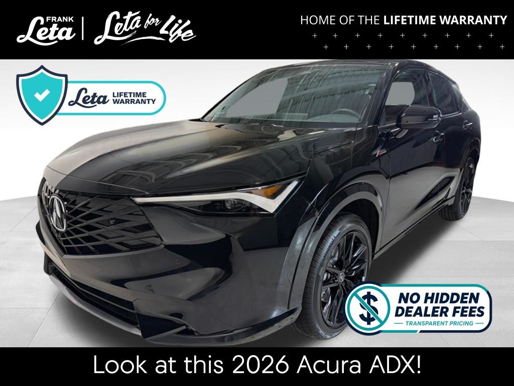 Crystal Black Pearl 2026 Acura ADX SUV / Crossover All-Wheel Drive Continuously Variable Transmission