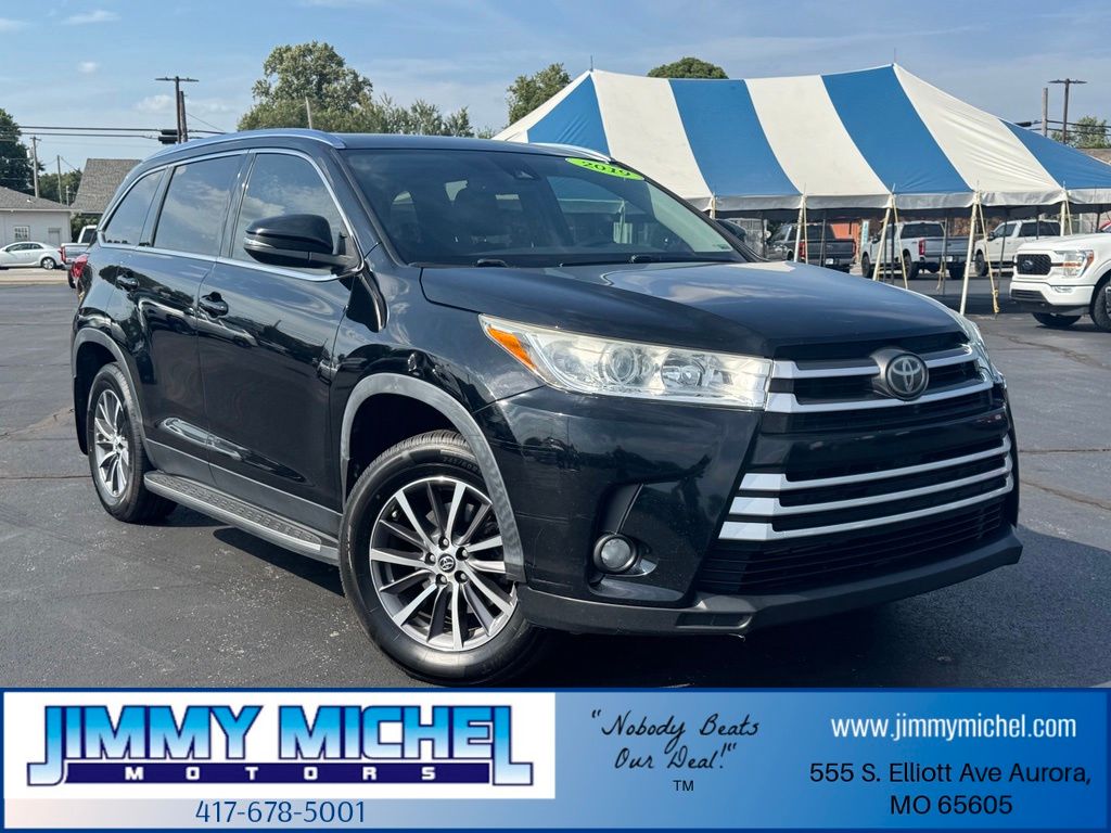 Midnight Black Metallic 2019 Toyota Highlander SUV / Crossover Front-Wheel Drive 8-Speed Automatic