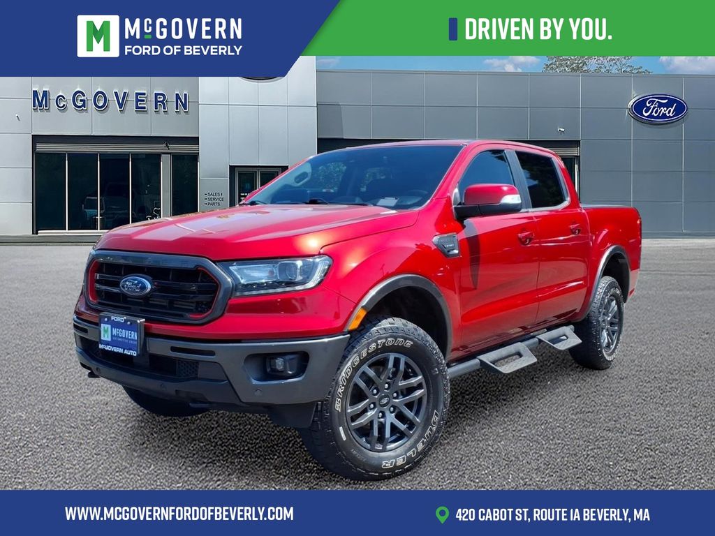 Red Metallic 2021 Ford Ranger Pickup Truck Four-Wheel Drive Automatic