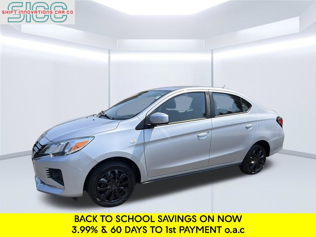 Silver 2024 Mitsubishi Mirage G4 Sedan Front-Wheel Drive Continuously Variable Transmission