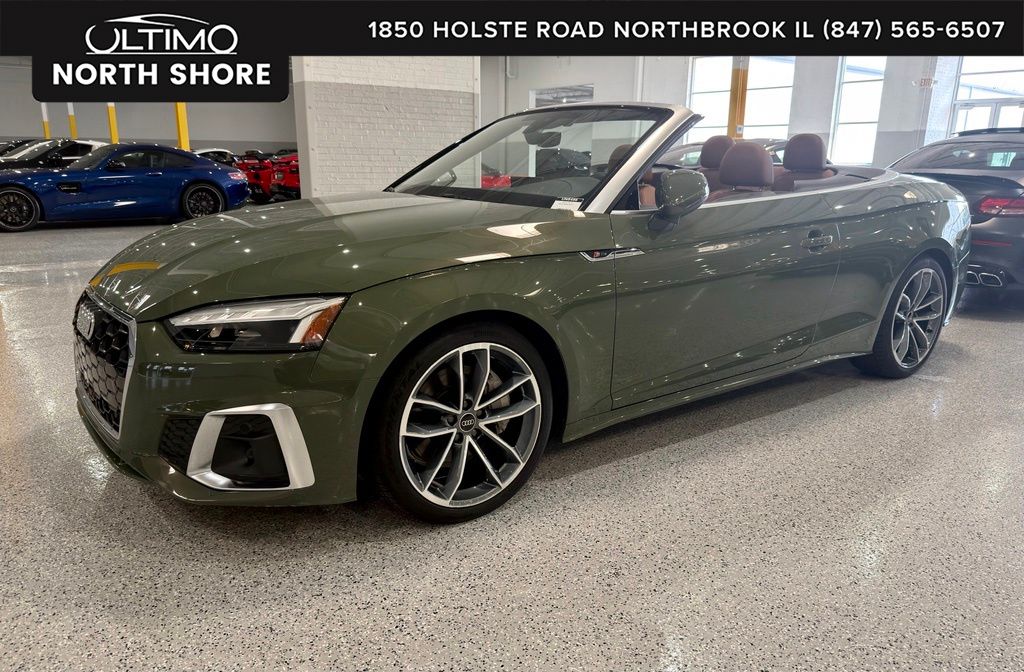 Green 2024 Audi A5 Convertible All-Wheel Drive 7-Speed Automatic
