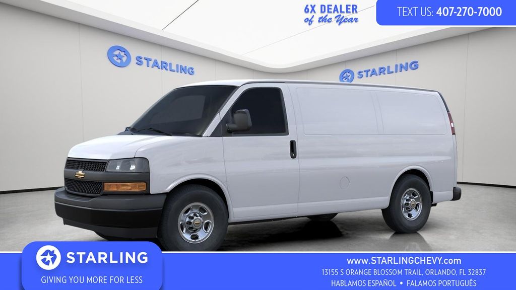 Summit White 2026 Chevrolet Express Cargo Van Rear-Wheel Drive 8-Speed Automatic Overdrive