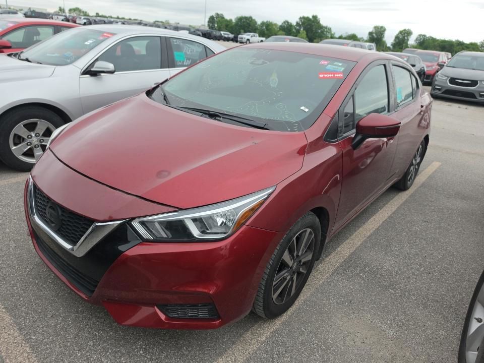 Red (Scarlet Ember Pearl Metallic) 2021 Nissan Versa Sedan Front-Wheel Drive Continuously Variable Transmission