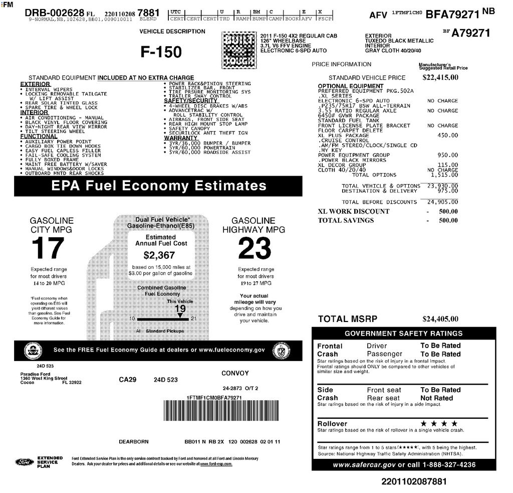 Used 2011 Black Ford XL image 10