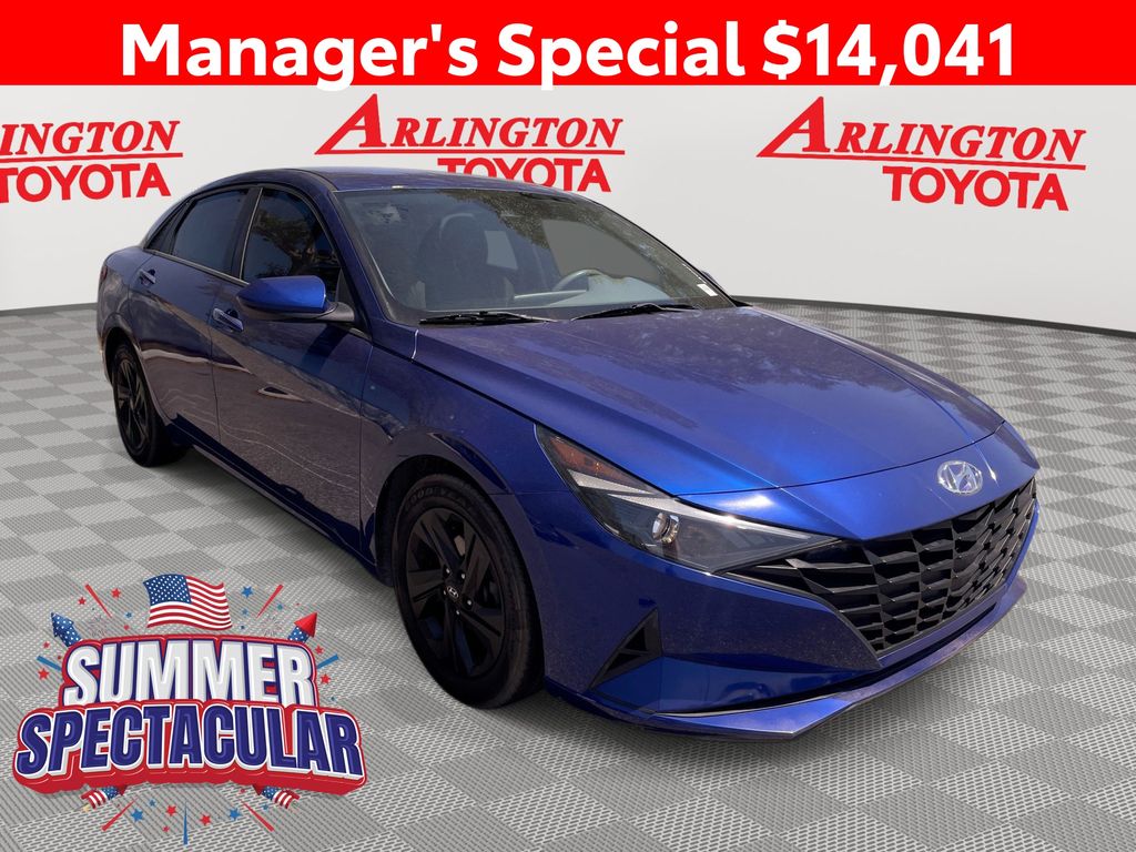 Intense Blue 2021 Hyundai Elantra Sedan Front-Wheel Drive Continuously Variable Transmission