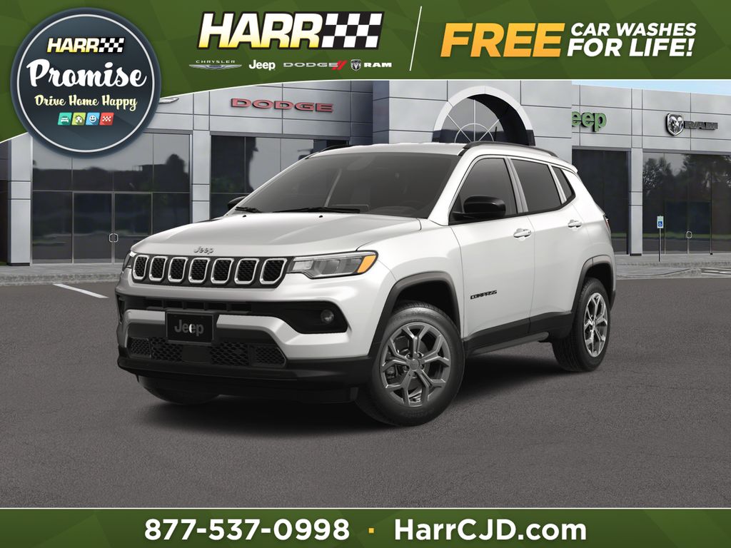 Bright White Clearcoat 2024 Jeep Compass SUV / Crossover Four-Wheel Drive 8-Speed Automatic