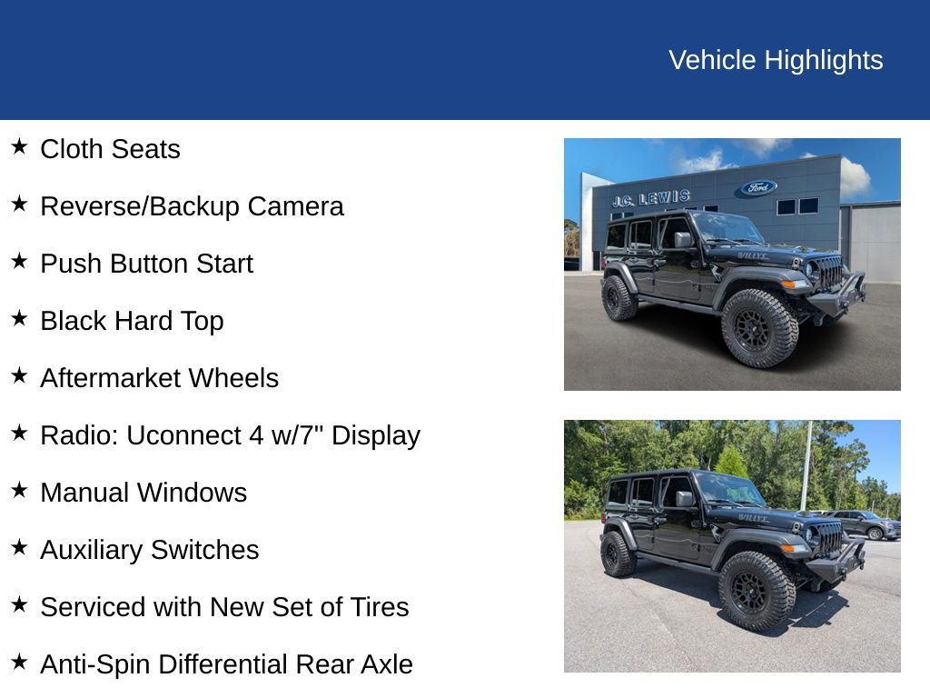 2022 Jeep Wrangler Unlimited Willys Sport 4x4