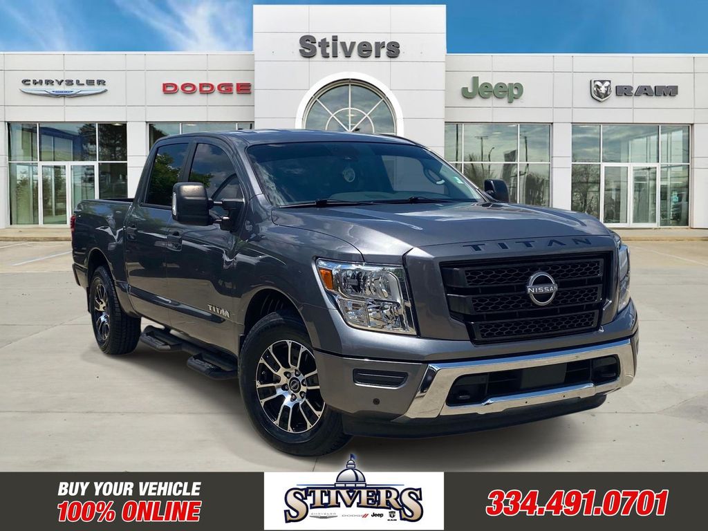 Gray (Gun Metallic) 2023 Nissan Titan Pickup Truck 4X2 9-Speed Automatic