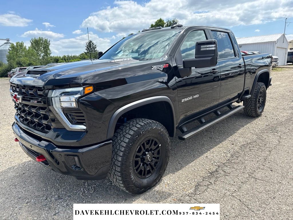 Black 2025 Chevrolet Silverado 2500HD Pickup Truck Four-Wheel Drive Automatic