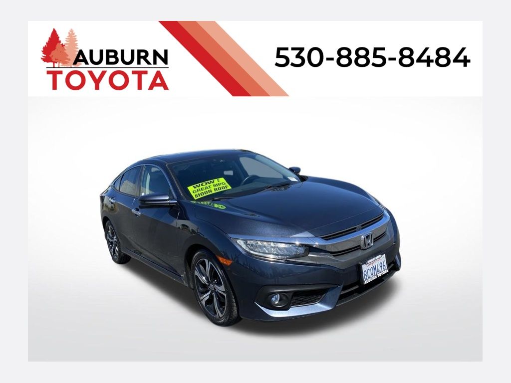Cosmic Blue Metallic 2017 Honda Civic Sedan Front-Wheel Drive Continuously Variable Transmission