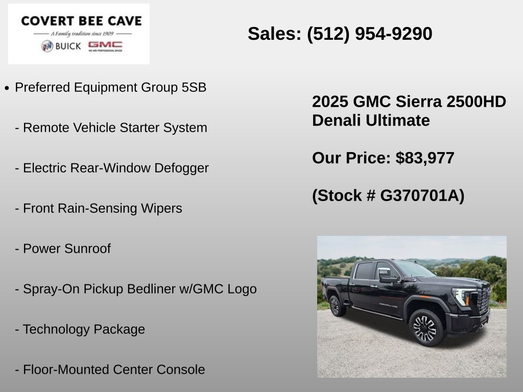 Used Car 2025 Gmc Sierra 2500hd  Denali Ultimate For Sale Under $90,000 In Austin, Texas