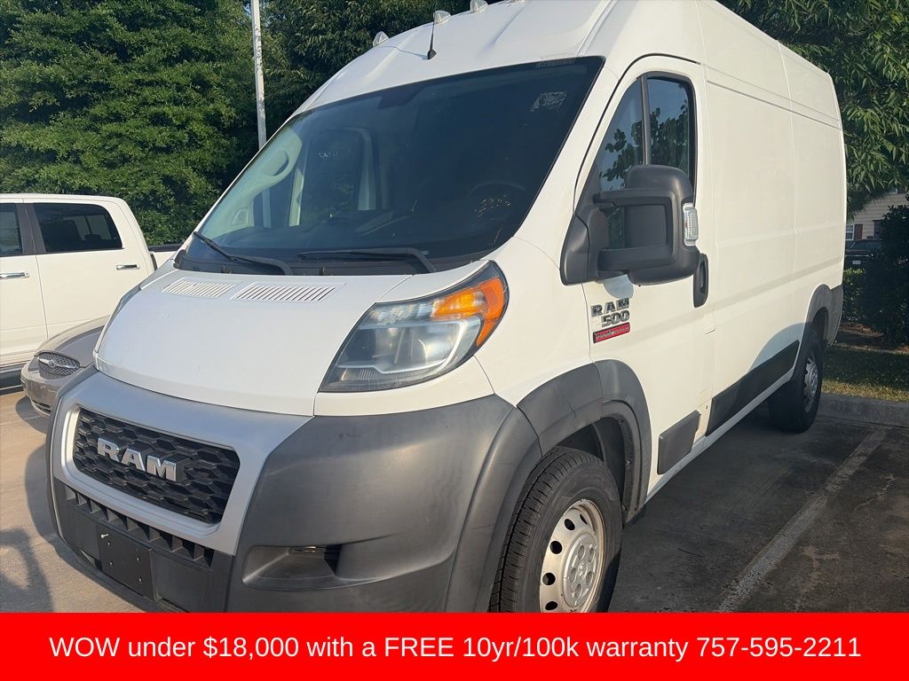 Bright White Clearcoat 2019 RAM ProMaster 1500 136 High Roof Cargo Van FWD Van Front-Wheel Drive 6-Speed Automatic