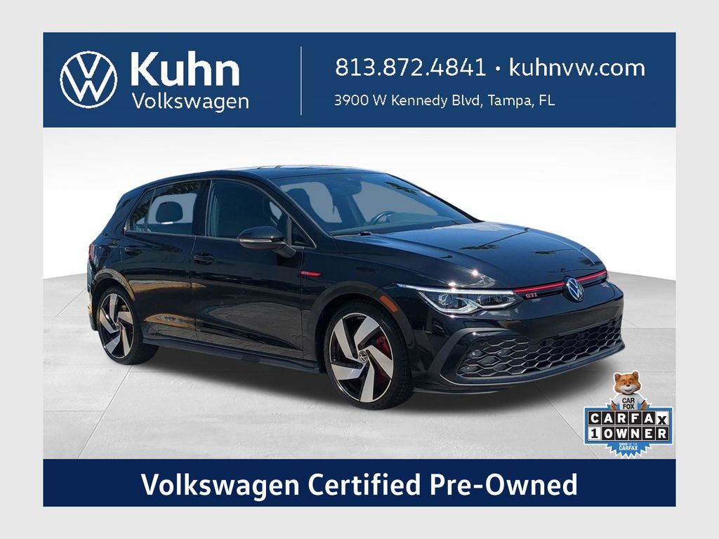 Deep Black Pearl 2024 Volkswagen Golf GTI Hatchback Front-Wheel Drive 7-Speed Dual Clutch