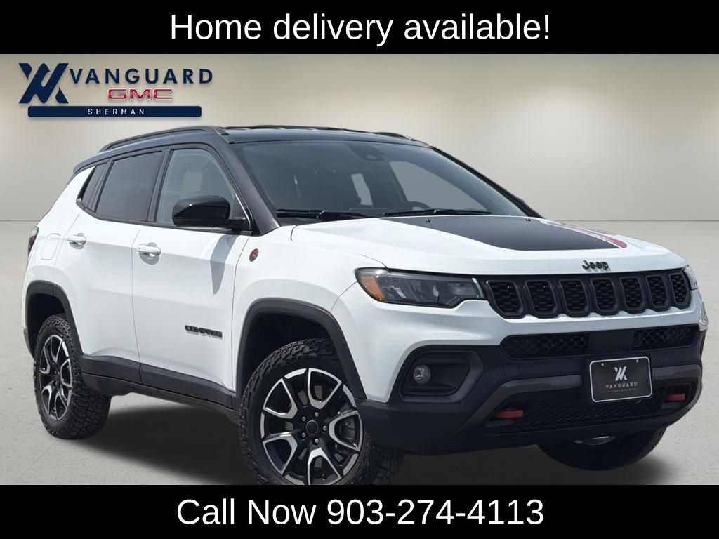 Bright White Clearcoat 2025 Jeep Compass Trailhawk 4WD SUV / Crossover Four-Wheel Drive 8-Speed Automatic