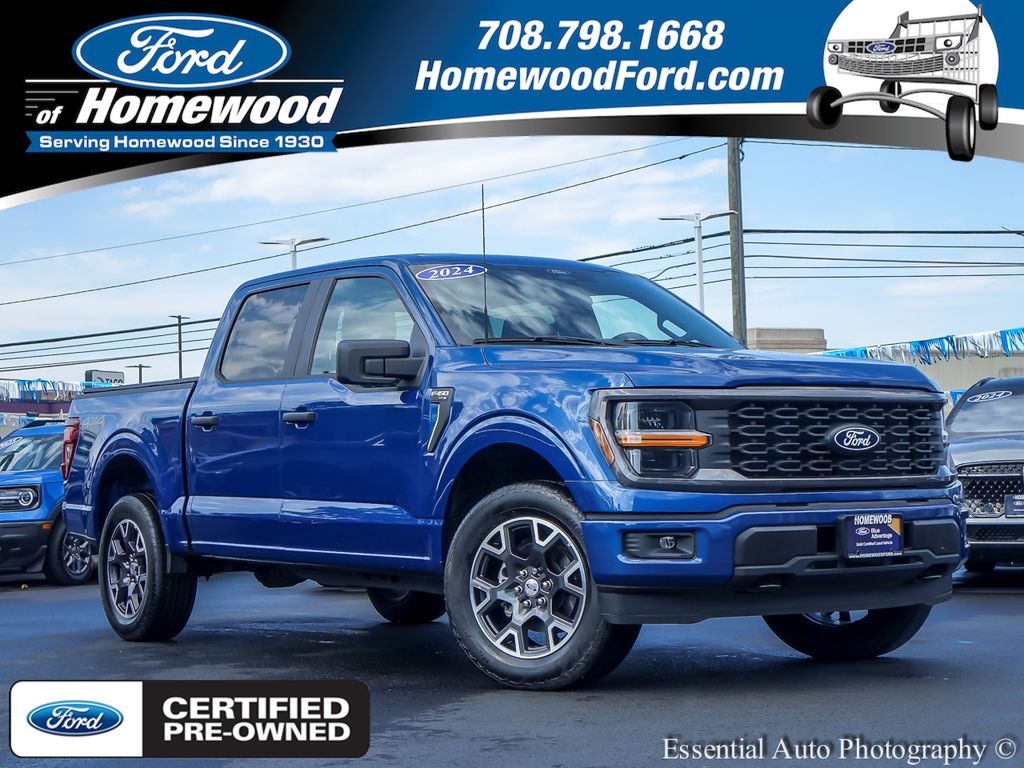 Atlas Blue Metallic 2024 Ford F-150 Pickup Truck Four-Wheel Drive Automatic