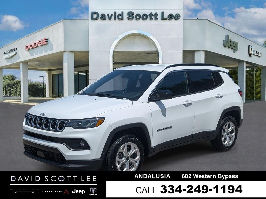 Bright White Clearcoat 2025 Jeep Compass SUV / Crossover Four-Wheel Drive 8-Speed Automatic