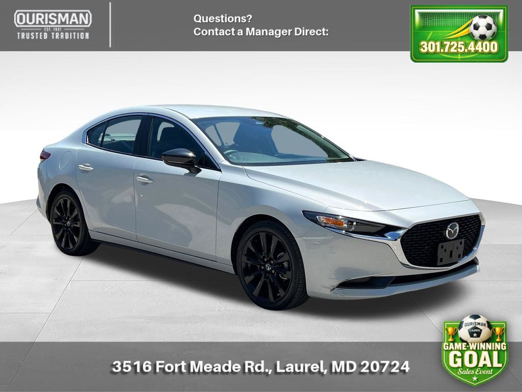 Ceramic White 2024 Mazda MAZDA3 2.5 S Select Sport FWD Sedan Front-Wheel Drive 6-Speed Automatic