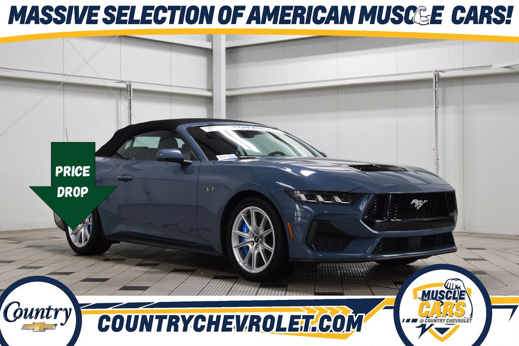 Vapor Blue 2024 Ford Mustang GT Premium Convertible RWD Convertible Rear-Wheel Drive Automatic