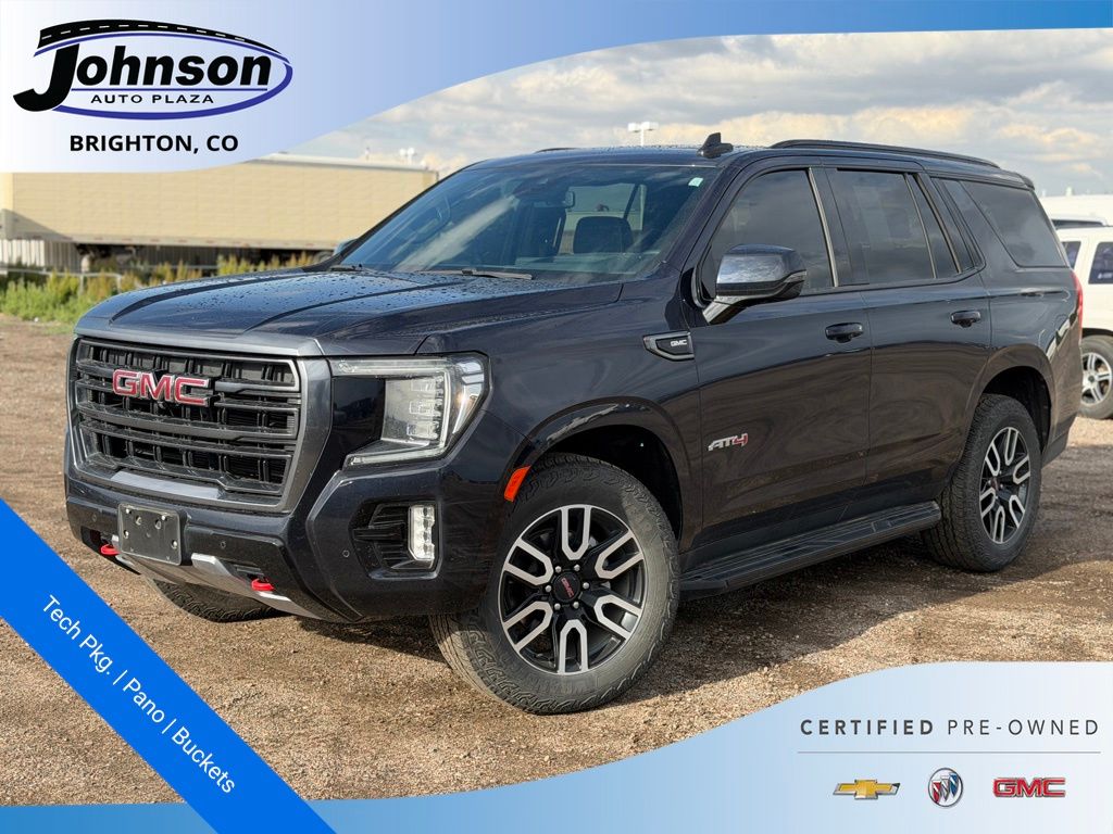Midnight Blue Metallic 2024 GMC Yukon AT4 4WD SUV / Crossover Four-Wheel Drive