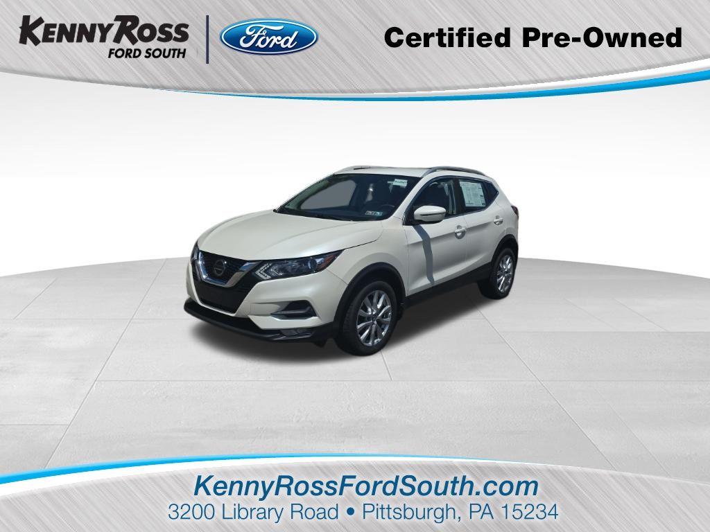 Pearl White Tricoat 2021 Nissan Rogue Sport SV AWD SUV / Crossover All-Wheel Drive Continuously Variable Transmission