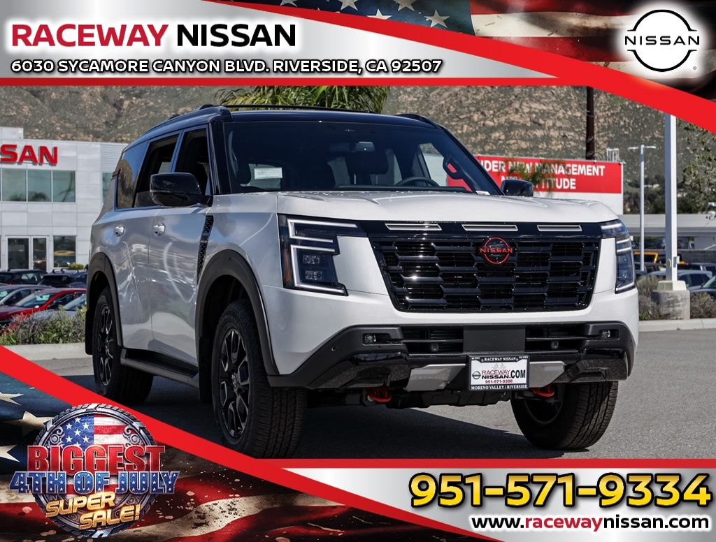 Aspen White/Super Black 2026 Nissan Armada SUV / Crossover Four-Wheel Drive 9-Speed Automatic