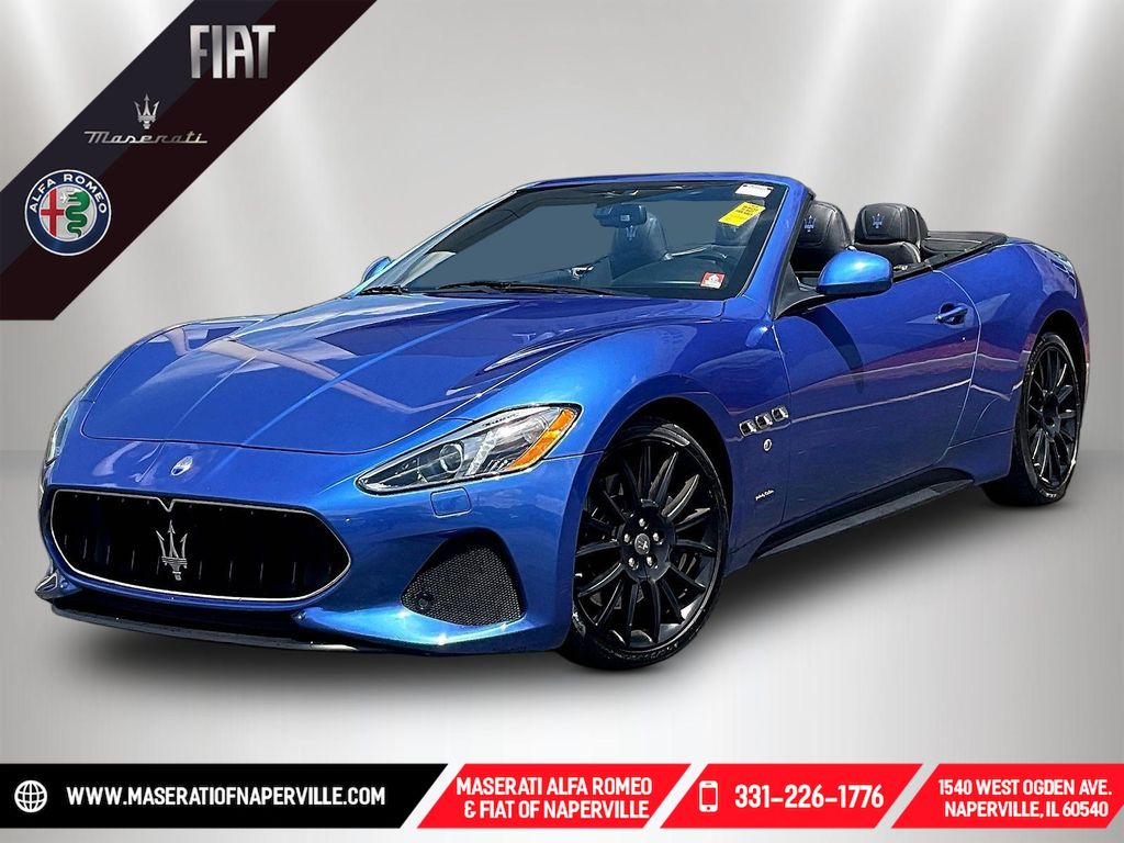 Blue 2018 Maserati GranTurismo Convertible Rear-Wheel Drive 6-Speed Automatic