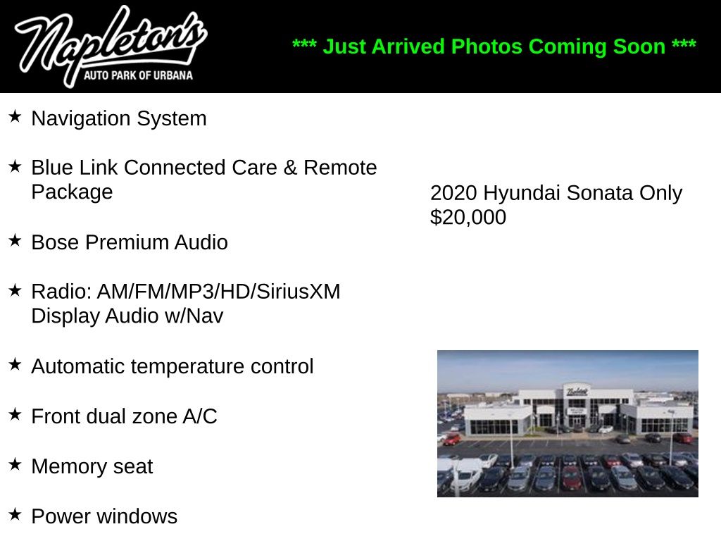 Portofino Gray 2020 Hyundai Sonata Sedan Front-Wheel Drive 8-Speed Automatic Overdrive