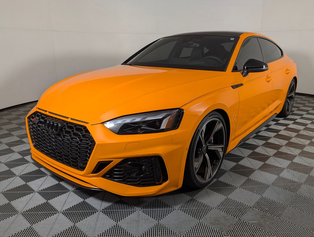 Orange 2022 Audi RS 5 Sportback Sedan All-Wheel Drive 8-Speed Automatic