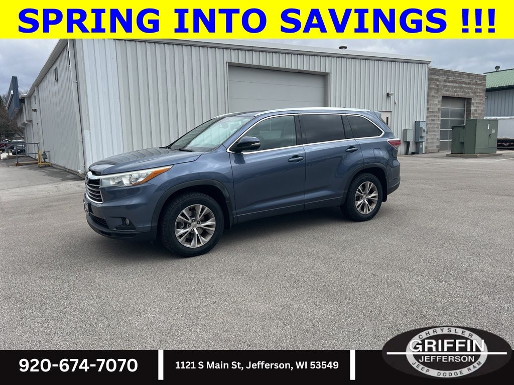 Nautical Blue Metallic 2015 Toyota Highlander XLE SUV / Crossover Front-Wheel Drive 6-Speed Automatic Overdrive