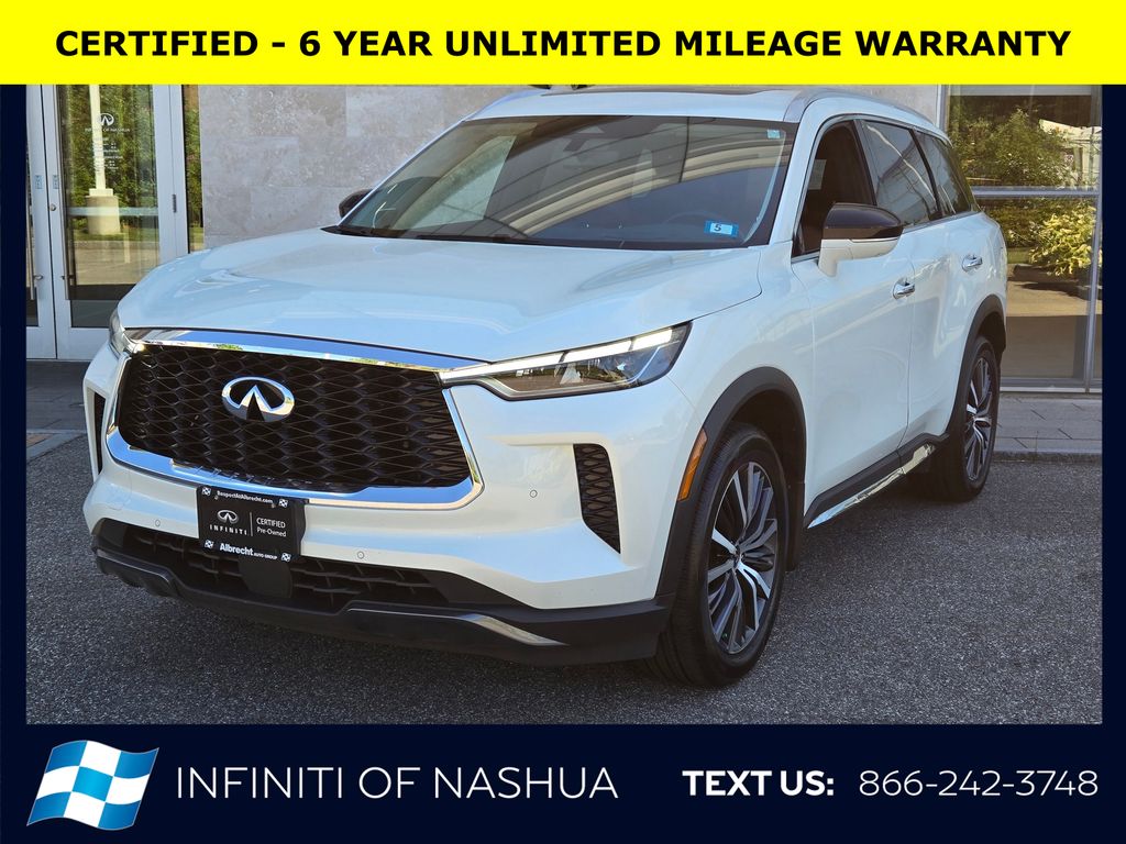 Majestic White 2023 INFINITI QX60 Sensory AWD SUV / Crossover All-Wheel Drive 9-Speed Automatic
