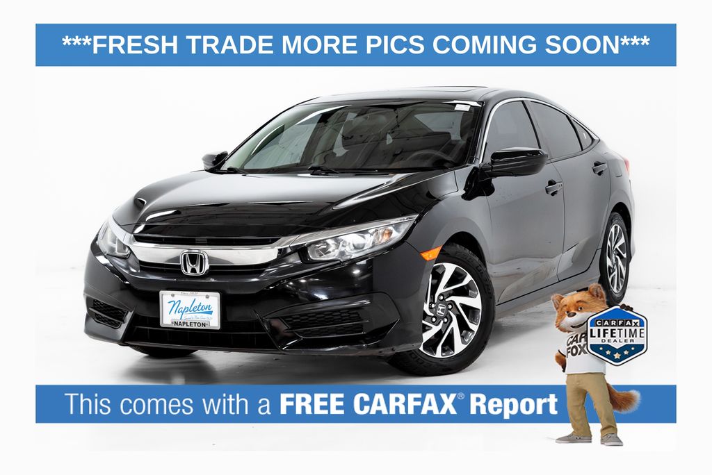 Crystal Black Pearl 2016 Honda Civic Sedan Front-Wheel Drive Continuously Variable Transmission