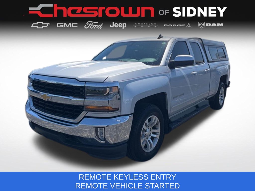 Silver Ice Metallic 2017 Chevrolet Silverado 1500 LT Double Cab 4WD Pickup Truck Four-Wheel Drive 6-Speed Automatic Overdrive