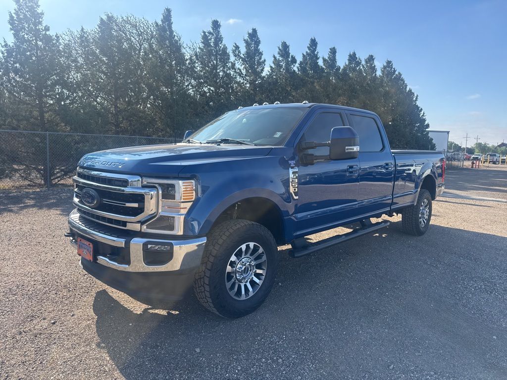 Blue Metallic 2022 Ford F-350 Super Duty Lariat Crew Cab 4WD Pickup Truck Four-Wheel Drive Automatic