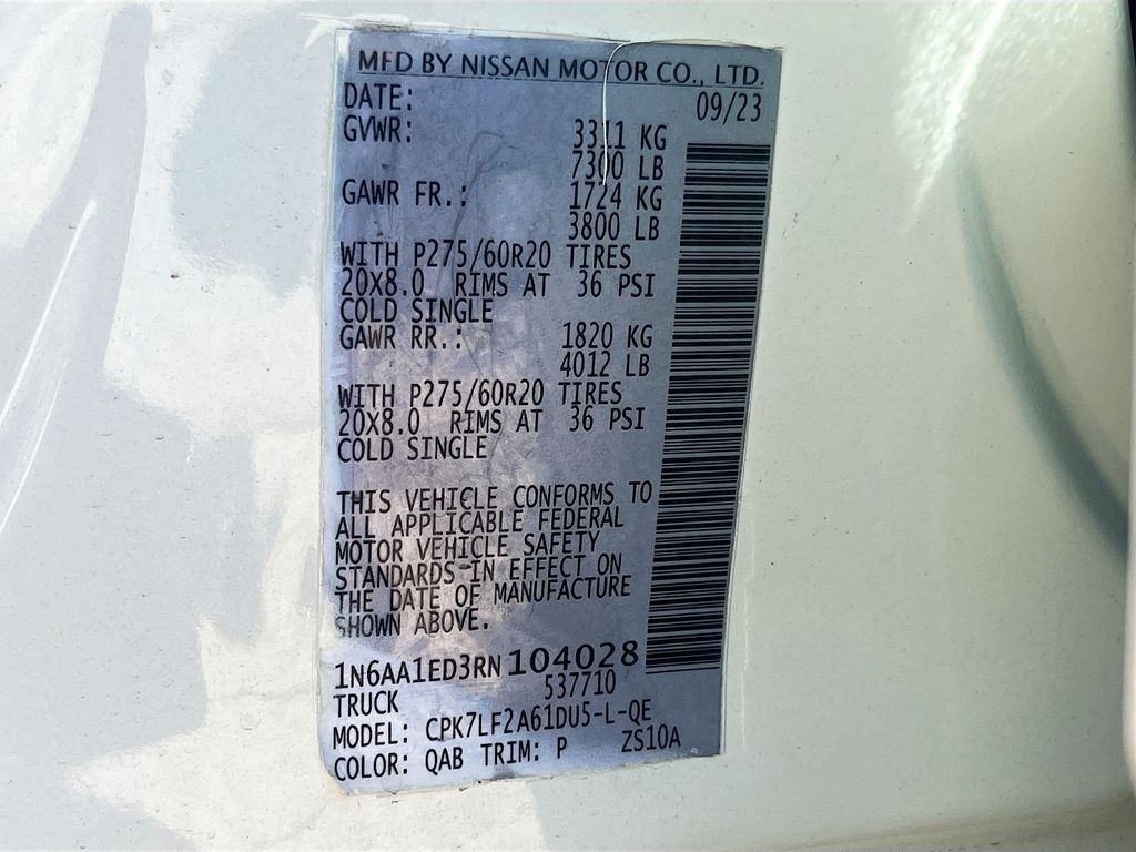 2024 Nissan Titan Platinum Reserve White at Bayshore Chrysler Jeep Dodge Ram