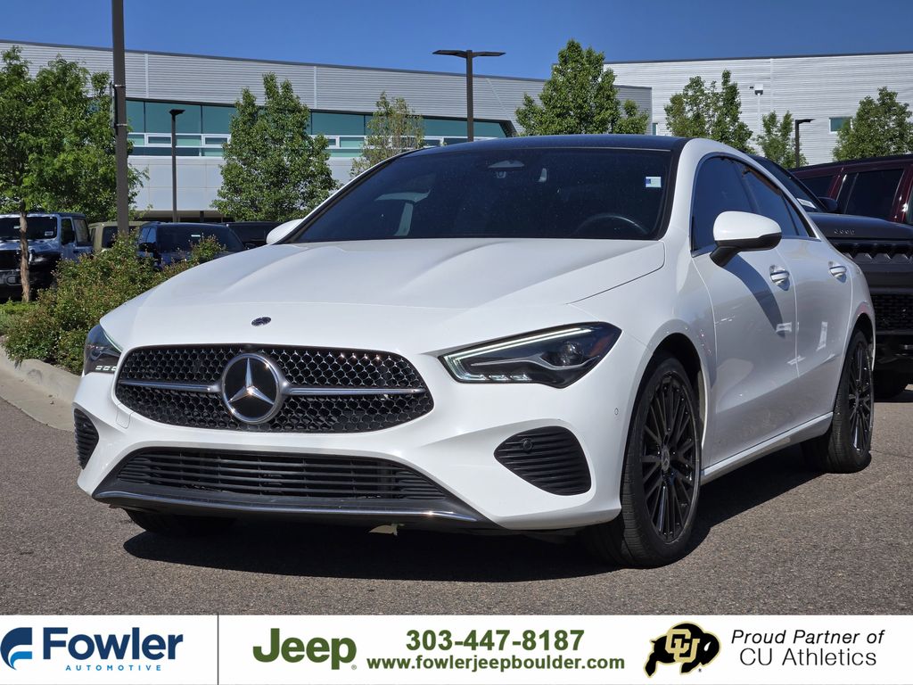 Polar White 2025 Mercedes-Benz CLA 250 4MATIC Coupe All-Wheel Drive 8-Speed Dual Clutch