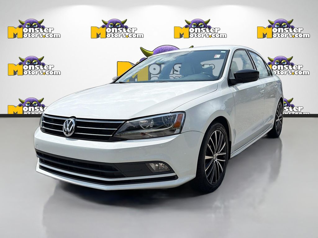 Pure White 2016 Volkswagen Jetta 1.8T Sport FWD Sedan Front-Wheel Drive 6-Speed Automatic