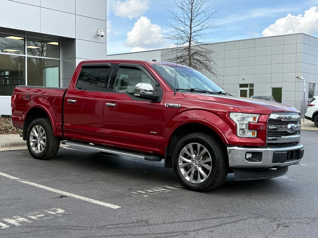 Ruby Red Metallic Tinted Clearcoat 2017 Ford F-150 Lariat SuperCrew 4WD Pickup Truck Four-Wheel Drive Automatic