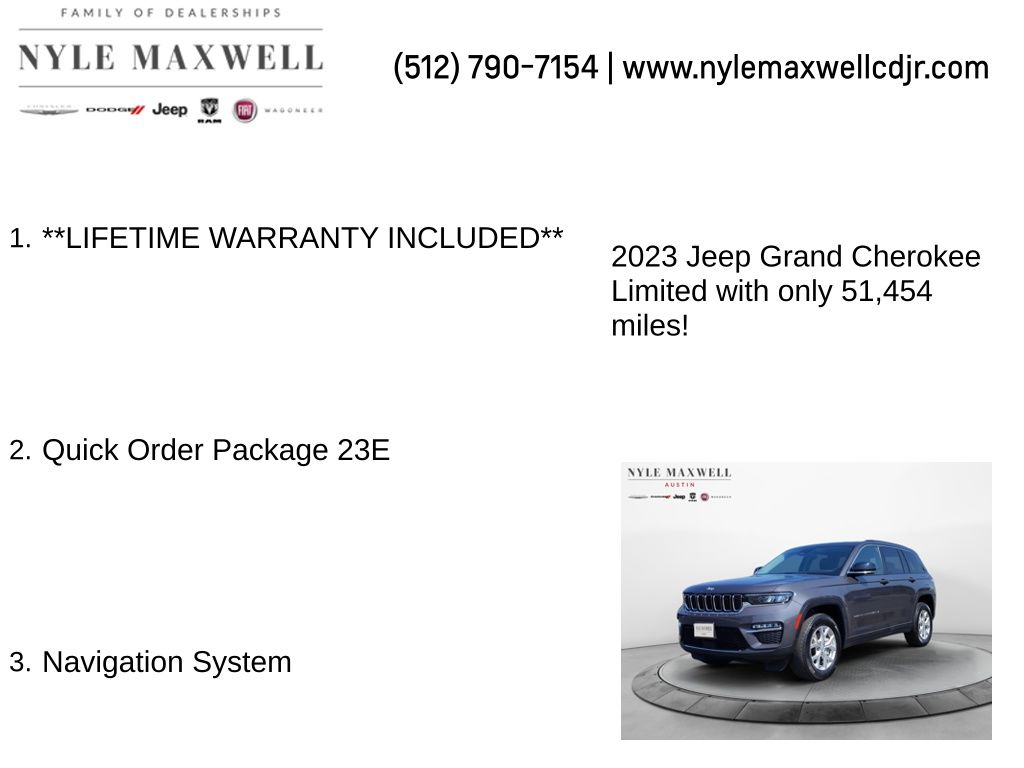 Used Car 2023 Jeep Grand Cherokee  Limited For Sale In Austin, Texas