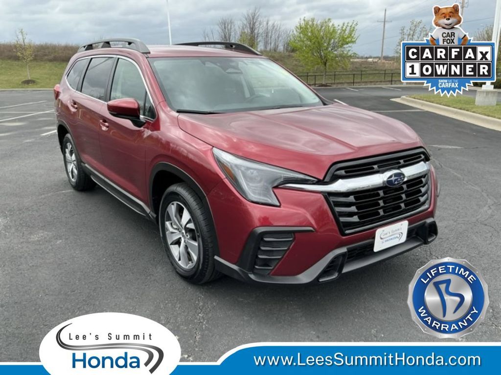 Crimson Red Pearl 2025 Subaru Ascent Premium 7-Passenger AWD SUV / Crossover All-Wheel Drive Continuously Variable Transmission