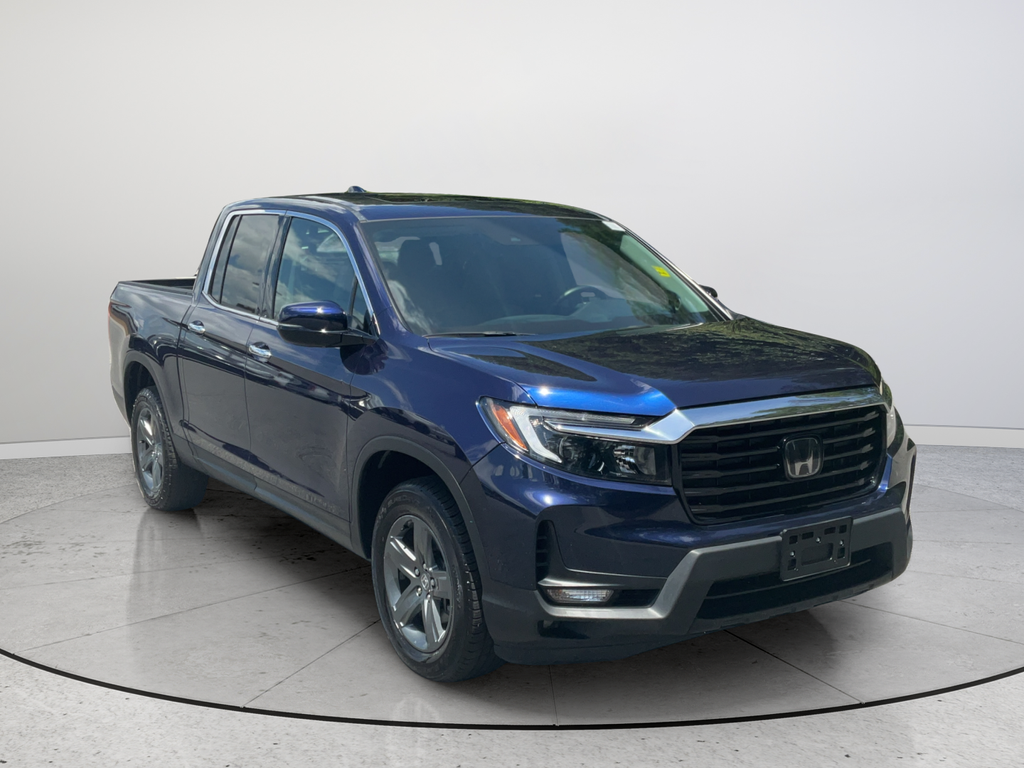 Blue 2023 Honda Ridgeline Pickup Truck All-Wheel Drive 9-Speed Automatic
