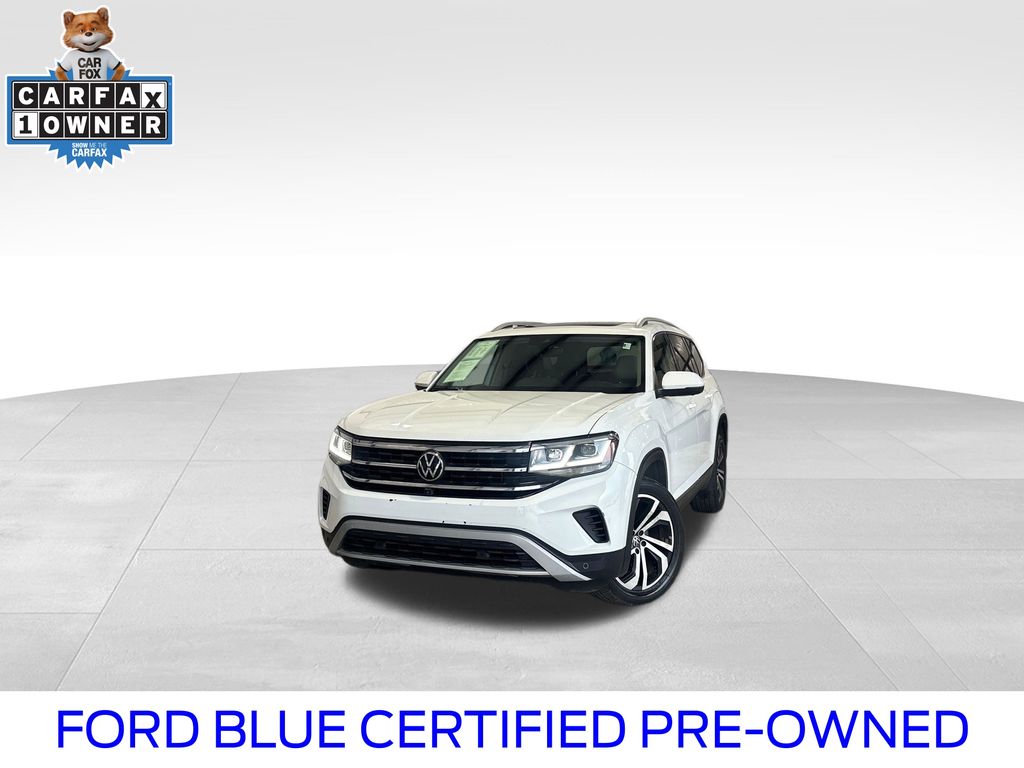 Pure White 2021 Volkswagen Atlas V6 SEL Premium 4Motion SUV / Crossover All-Wheel Drive 8-Speed Automatic