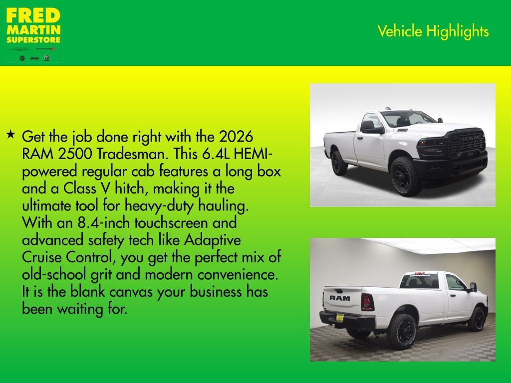 new 2026 Ram 2500 car, priced at $42,412
