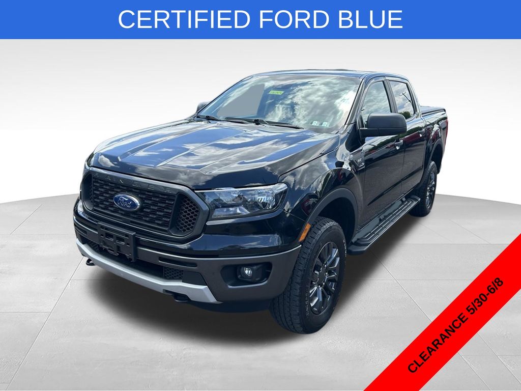 Shadow Black 2023 Ford Ranger XLT SuperCrew 4WD Pickup Truck Four-Wheel Drive Automatic