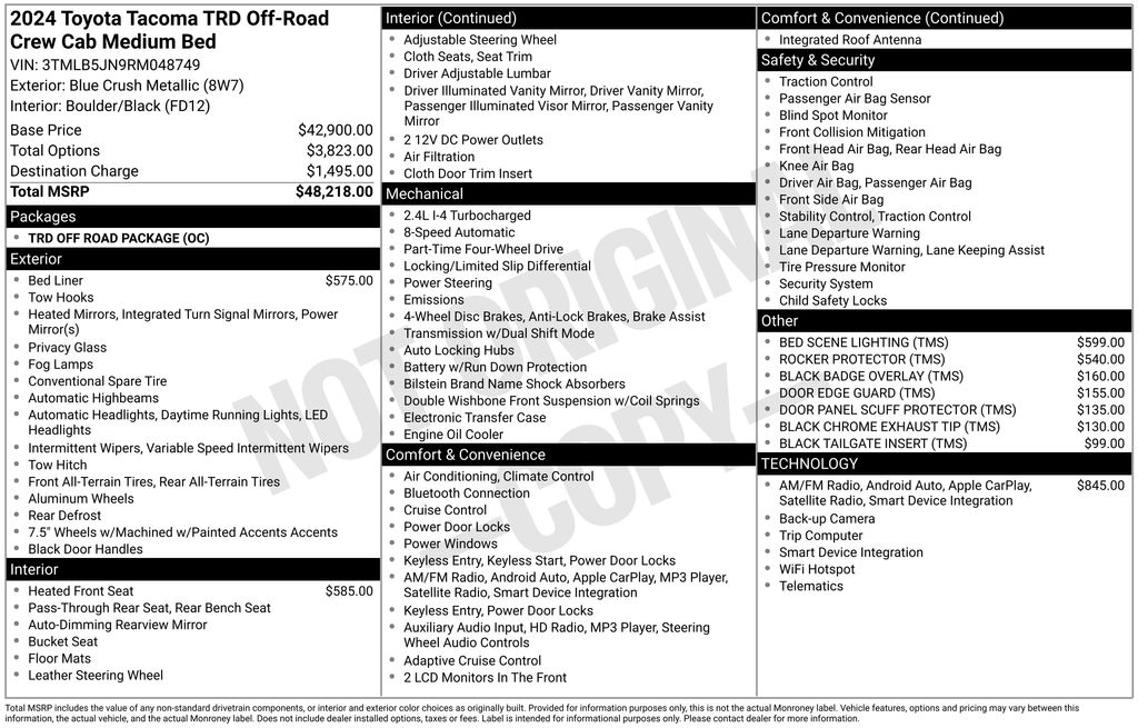 2024 Toyota Tacoma TRD Sport
