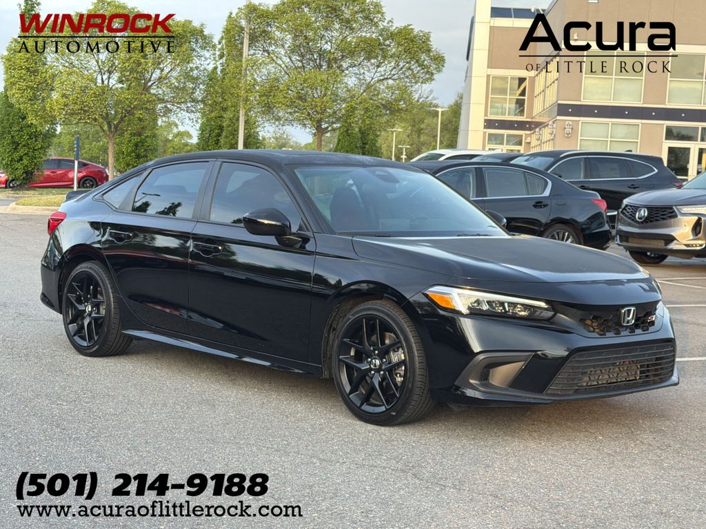 Crystal Black Pearl 2024 Honda Civic Si FWD Sedan Front-Wheel Drive 6-Speed Manual