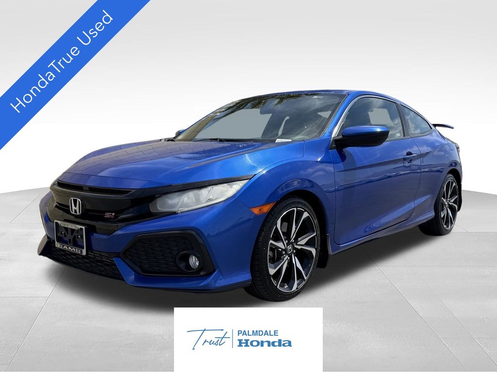 Aegean Blue Metallic 2018 Honda Civic Coupe Si Coupe Front-Wheel Drive 6-Speed Manual